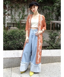 MURUA | ｆｌｏｗｅｒカットワークガウン(その他アウター)