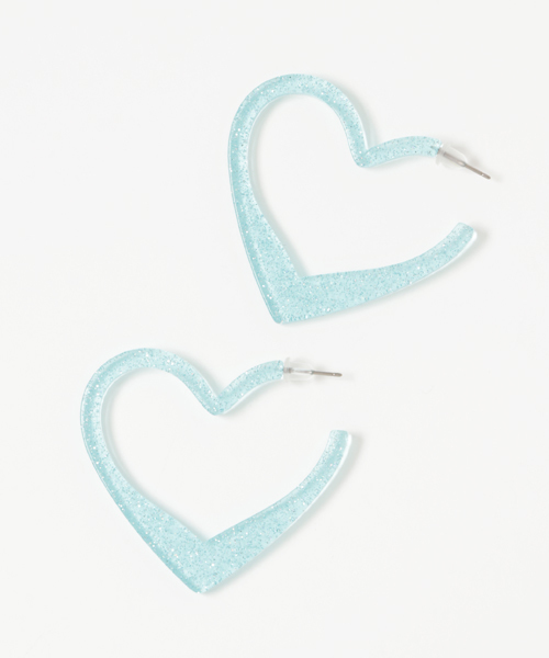 dazzlin（ダズリン）の「ラメハートピアス（ピアス（両耳用）・レディース・ブルー/レッド/グリーン・FREE）」の2枚目の写真