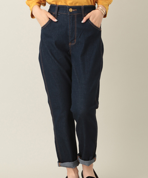 Green Parks(グリーンパークス)の「WR テーパードデニムパンツ(デニムパンツ・レディース・その他5/インディゴブルー・MEDIUM/SMALL/LARGE)」の4枚目の写真