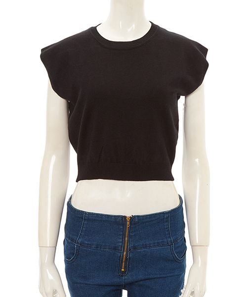 Color（カラー）の「フレンチスリーブコンパクトニット（ニット/セーター・レディース・ブラック/ブラウン/グレー/ホワイト・MEDIUM）」の2枚目の写真