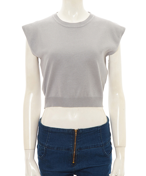 Color（カラー）の「フレンチスリーブコンパクトニット（ニット/セーター・レディース・ブラック/ブラウン/グレー/ホワイト・MEDIUM）」の6枚目の写真