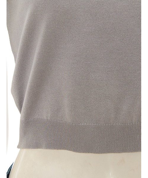 Color（カラー）の「フレンチスリーブコンパクトニット（ニット/セーター・レディース・ブラック/ブラウン/グレー/ホワイト・MEDIUM）」の9枚目の写真