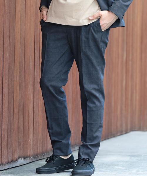 BEAUTY&YOUTH UNITED ARROWS（ビューティーアンドユースユナイテッドアローズ）の「BY "TORAY" プリント グレンチェック ノープリーツパンツ ◆（スラックス・メンズ・ダークグレー/ネイビー・SMALL/X-LARGE/LARGE/MEDIUM）」の10枚目の写真
