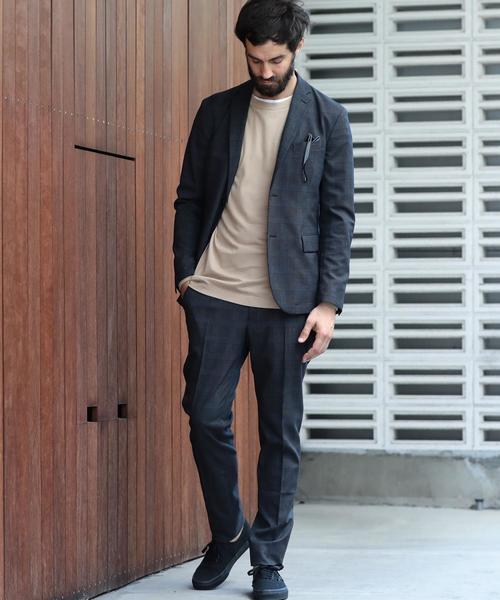 BEAUTY&YOUTH UNITED ARROWS（ビューティーアンドユースユナイテッドアローズ）の「BY "TORAY" プリント グレンチェック ノープリーツパンツ ◆（スラックス・メンズ・ダークグレー/ネイビー・SMALL/X-LARGE/LARGE/MEDIUM）」の12枚目の写真