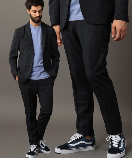 BEAUTY&YOUTH UNITED ARROWS（ビューティーアンドユースユナイテッドアローズ）の「BY "TORAY" プリント グレンチェック ノープリーツパンツ ◆（スラックス・メンズ・ダークグレー/ネイビー・SMALL/X-LARGE/LARGE/MEDIUM）」の3枚目の写真