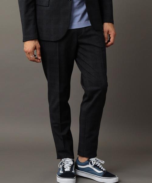 BEAUTY&YOUTH UNITED ARROWS（ビューティーアンドユースユナイテッドアローズ）の「BY "TORAY" プリント グレンチェック ノープリーツパンツ ◆（スラックス・メンズ・ダークグレー/ネイビー・SMALL/X-LARGE/LARGE/MEDIUM）」の4枚目の写真