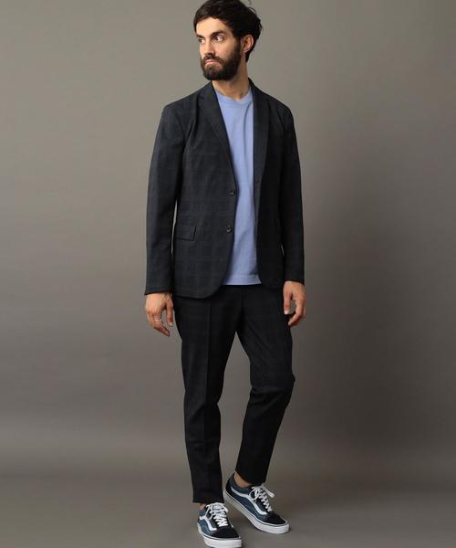 BEAUTY&YOUTH UNITED ARROWS（ビューティーアンドユースユナイテッドアローズ）の「BY "TORAY" プリント グレンチェック ノープリーツパンツ ◆（スラックス・メンズ・ダークグレー/ネイビー・SMALL/X-LARGE/LARGE/MEDIUM）」の5枚目の写真