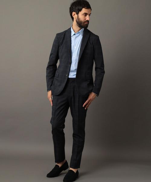 BEAUTY&YOUTH UNITED ARROWS（ビューティーアンドユースユナイテッドアローズ）の「BY "TORAY" プリント グレンチェック ノープリーツパンツ ◆（スラックス・メンズ・ダークグレー/ネイビー・SMALL/X-LARGE/LARGE/MEDIUM）」の6枚目の写真