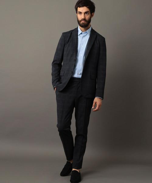 BEAUTY&YOUTH UNITED ARROWS（ビューティーアンドユースユナイテッドアローズ）の「BY "TORAY" プリント グレンチェック ノープリーツパンツ ◆（スラックス・メンズ・ダークグレー/ネイビー・SMALL/X-LARGE/LARGE/MEDIUM）」の7枚目の写真