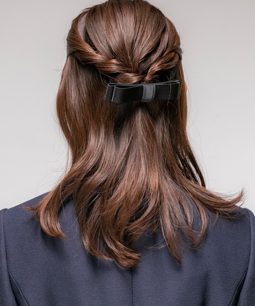 form forma（フォルムフォルマ）の「【お受験】リボンバレッタ（バレッタ/ヘアクリップ・レディース・ブラック・FREE）」の6枚目の写真