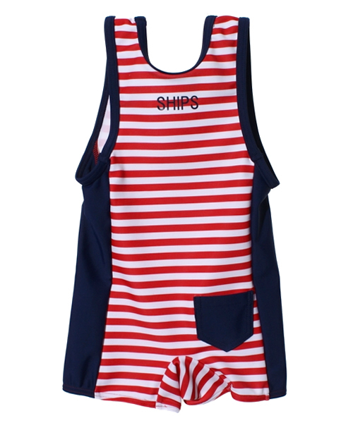 SHIPS KIDS（シップスキッズ）の「SHIPS KIDS:ボーダー ベビー グレコ（水着・キッズ・レッド/ネイビー・80/90/100）」の3枚目の写真