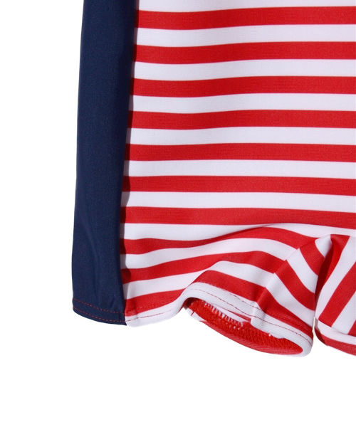 SHIPS KIDS（シップスキッズ）の「SHIPS KIDS:ボーダー ベビー グレコ（水着・キッズ・レッド/ネイビー・80/90/100）」の5枚目の写真
