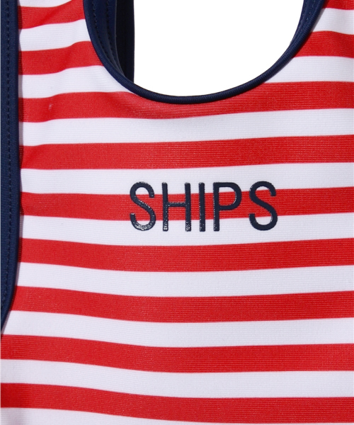 SHIPS KIDS（シップスキッズ）の「SHIPS KIDS:ボーダー ベビー グレコ（水着・キッズ・レッド/ネイビー・80/90/100）」の6枚目の写真