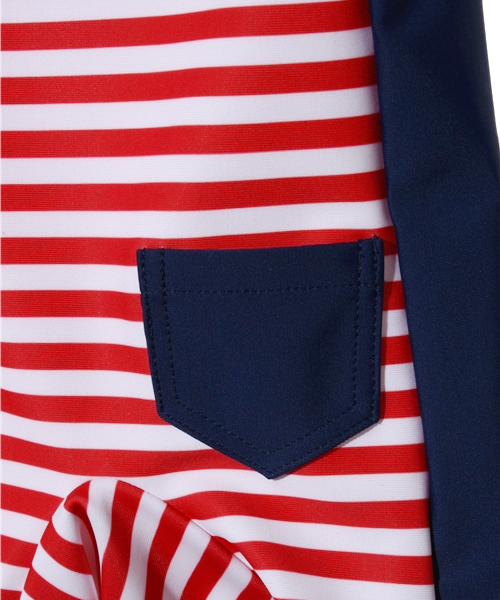SHIPS KIDS（シップスキッズ）の「SHIPS KIDS:ボーダー ベビー グレコ（水着・キッズ・レッド/ネイビー・80/90/100）」の7枚目の写真