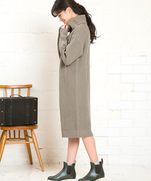 KOBE LETTUCE | 2TYPE！[Vネックorオフタートル]ゆるニットワンピース/レディースセーター[E1676]神戸レタス(ワンピース)