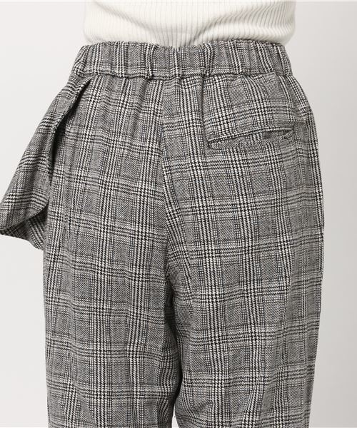 MERLOT（メルロー）の「アシメぺプラムグレンチェック柄パンツ1088（その他パンツ・レディース・グレー/ブラウン・FREE）」の7枚目の写真