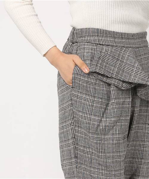 MERLOT（メルロー）の「アシメぺプラムグレンチェック柄パンツ1088（その他パンツ・レディース・グレー/ブラウン・FREE）」の13枚目の写真