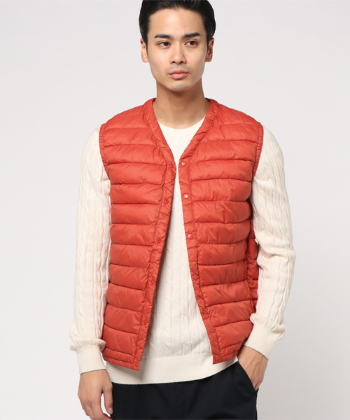 OUTDOOR PRODUCTS（アウトドアプロダクツ）の「中綿インナーベスト（ダウンベスト・メンズ・ブラック/カーキ/ネイビー/ベージュ/オレンジ・LARGE/MEDIUM/X-LARGE）」の5枚目の写真