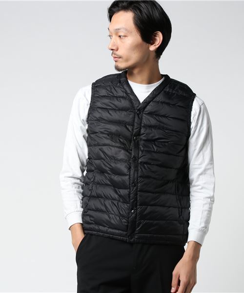 OUTDOOR PRODUCTS（アウトドアプロダクツ）の「中綿インナーベスト（ダウンベスト・メンズ・ブラック/カーキ/ネイビー/ベージュ/オレンジ・LARGE/MEDIUM/X-LARGE）」の2枚目の写真