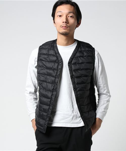 OUTDOOR PRODUCTS（アウトドアプロダクツ）の「中綿インナーベスト（ダウンベスト・メンズ・ブラック/カーキ/ネイビー/ベージュ/オレンジ・LARGE/MEDIUM/X-LARGE）」の8枚目の写真