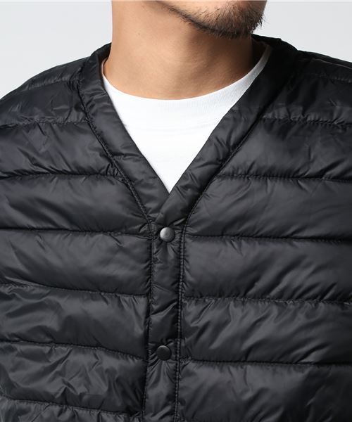 OUTDOOR PRODUCTS（アウトドアプロダクツ）の「中綿インナーベスト（ダウンベスト・メンズ・ブラック/カーキ/ネイビー/ベージュ/オレンジ・LARGE/MEDIUM/X-LARGE）」の9枚目の写真