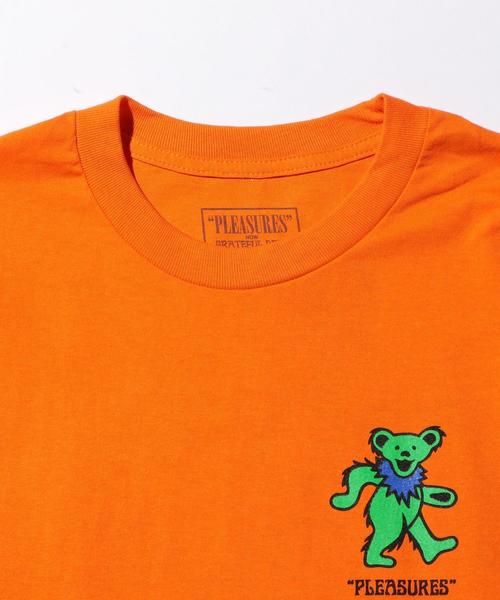PLEASURES（プレジャー）の「＜PLEASURES × THE GRATEFUL DEAD＞ BEAR LS T/Tシャツ（Tシャツ/カットソー・メンズ・ホワイト/オレンジ・X-LARGE/LARGE/MEDIUM）」の4枚目の写真