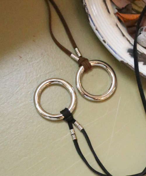 WEGO（ウィゴー）の「WEGO/レザーポイントリングネックレス（ネックレス・メンズ・ブラウン/ブラック・FREE）」の7枚目の写真