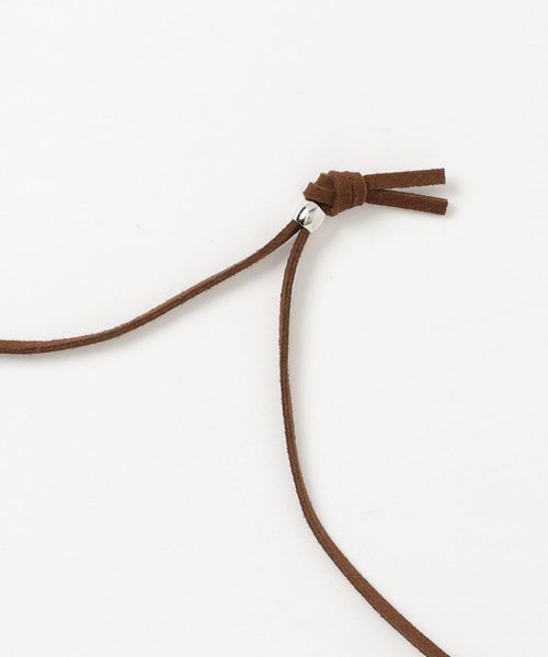 WEGO（ウィゴー）の「WEGO/レザーポイントリングネックレス（ネックレス・メンズ・ブラウン/ブラック・FREE）」の3枚目の写真