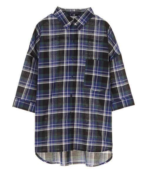 AMERICAN HOLIC（アメリカンホリック）の「・半袖ビッグシャツ（シャツ/ブラウス・レディース・オフホワイト/その他5/ブルー系その他3/ベージュ系その他/グリーン系その他5/ブラック系その他3・FREE）」の11枚目の写真