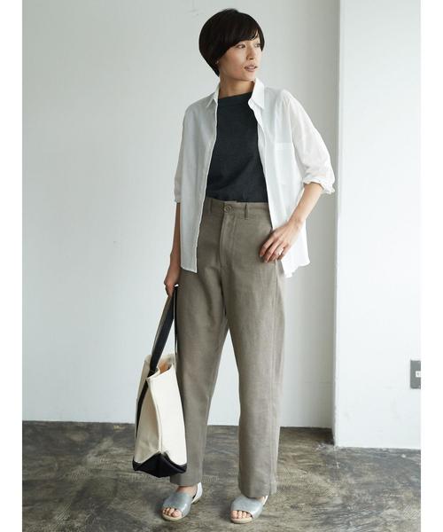 AMERICAN HOLIC（アメリカンホリック）の「・半袖ビッグシャツ（シャツ/ブラウス・レディース・オフホワイト/その他5/ブルー系その他3/ベージュ系その他/グリーン系その他5/ブラック系その他3・FREE）」の15枚目の写真