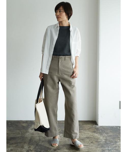 AMERICAN HOLIC（アメリカンホリック）の「・半袖ビッグシャツ（シャツ/ブラウス・レディース・オフホワイト/その他5/ブルー系その他3/ベージュ系その他/グリーン系その他5/ブラック系その他3・FREE）」の17枚目の写真