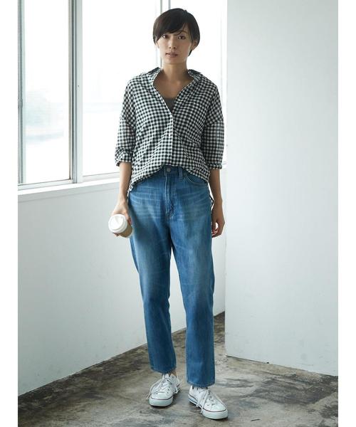 AMERICAN HOLIC（アメリカンホリック）の「・半袖ビッグシャツ（シャツ/ブラウス・レディース・オフホワイト/その他5/ブルー系その他3/ベージュ系その他/グリーン系その他5/ブラック系その他3・FREE）」の19枚目の写真