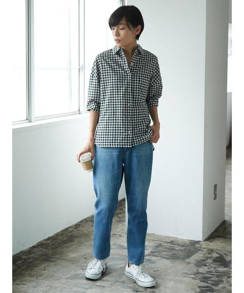 AMERICAN HOLIC（アメリカンホリック）の「・半袖ビッグシャツ（シャツ/ブラウス・レディース・オフホワイト/その他5/ブルー系その他3/ベージュ系その他/グリーン系その他5/ブラック系その他3・FREE）」の21枚目の写真