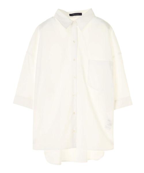 AMERICAN HOLIC（アメリカンホリック）の「・半袖ビッグシャツ（シャツ/ブラウス・レディース・オフホワイト/その他5/ブルー系その他3/ベージュ系その他/グリーン系その他5/ブラック系その他3・FREE）」の7枚目の写真