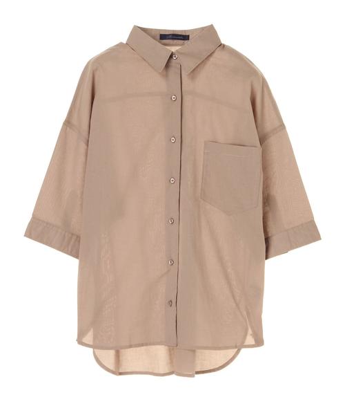 AMERICAN HOLIC（アメリカンホリック）の「・半袖ビッグシャツ（シャツ/ブラウス・レディース・オフホワイト/その他5/ブルー系その他3/ベージュ系その他/グリーン系その他5/ブラック系その他3・FREE）」の8枚目の写真