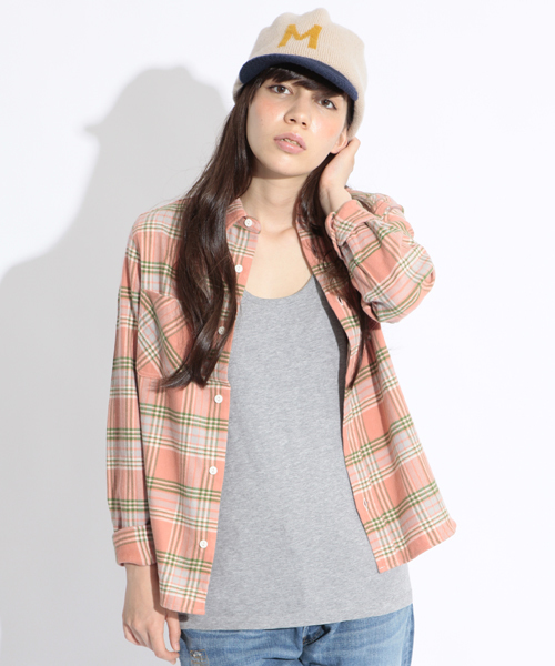 BEAMS BOY(ビームスボーイ)の「□BEAMS BOY / ネルチェックシャツ(シャツ/ブラウス・レディース・グリーン/ネイビー/ピンク/マルチ・ONE SIZE)」の3枚目の写真