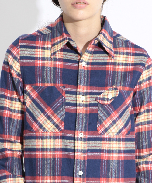 BEAMS BOY(ビームスボーイ)の「□BEAMS BOY / ネルチェックシャツ(シャツ/ブラウス・レディース・グリーン/ネイビー/ピンク/マルチ・ONE SIZE)」の8枚目の写真