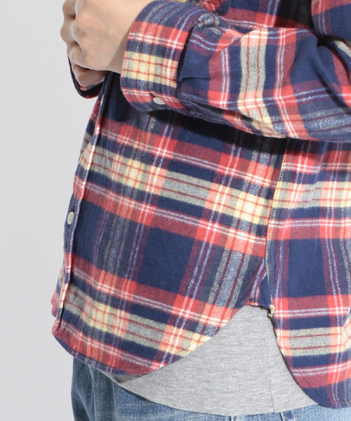 BEAMS BOY(ビームスボーイ)の「□BEAMS BOY / ネルチェックシャツ(シャツ/ブラウス・レディース・グリーン/ネイビー/ピンク/マルチ・ONE SIZE)」の10枚目の写真