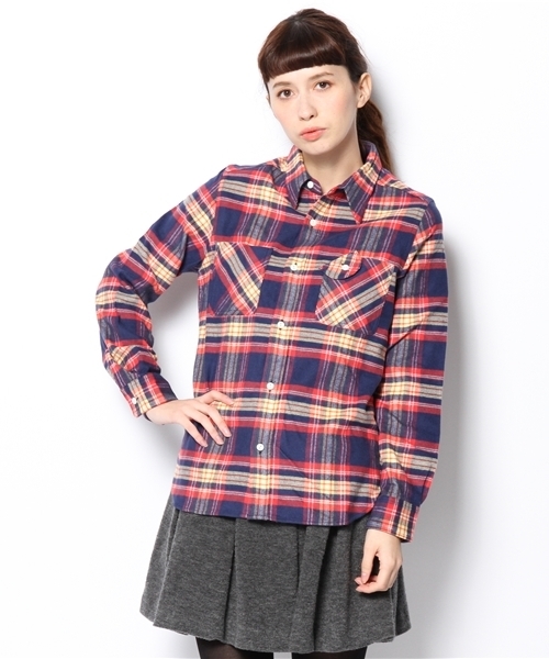 BEAMS BOY(ビームスボーイ)の「□BEAMS BOY / ネルチェックシャツ(シャツ/ブラウス・レディース・グリーン/ネイビー/ピンク/マルチ・ONE SIZE)」の19枚目の写真