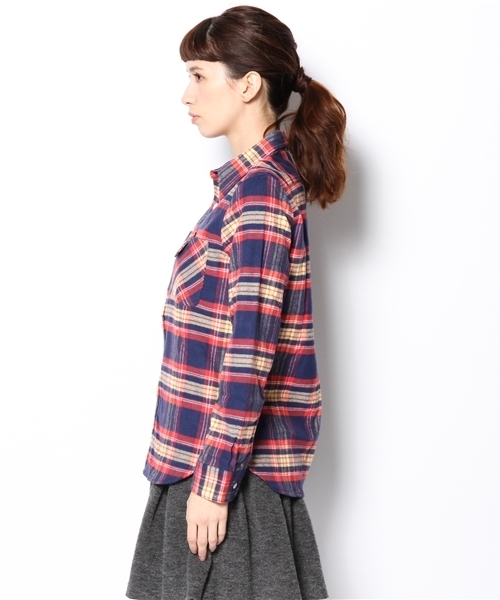 BEAMS BOY(ビームスボーイ)の「□BEAMS BOY / ネルチェックシャツ(シャツ/ブラウス・レディース・グリーン/ネイビー/ピンク/マルチ・ONE SIZE)」の12枚目の写真