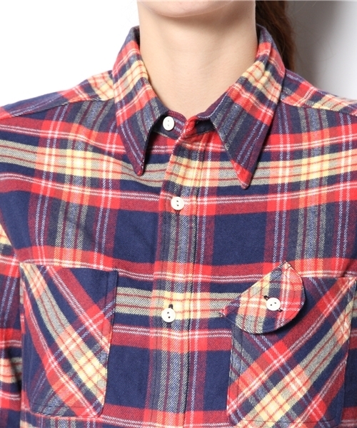 BEAMS BOY(ビームスボーイ)の「□BEAMS BOY / ネルチェックシャツ(シャツ/ブラウス・レディース・グリーン/ネイビー/ピンク/マルチ・ONE SIZE)」の14枚目の写真