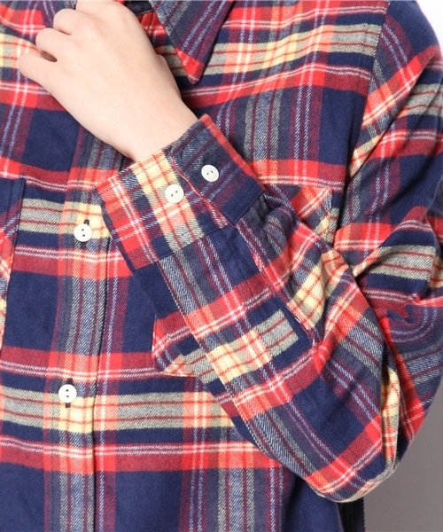 BEAMS BOY(ビームスボーイ)の「□BEAMS BOY / ネルチェックシャツ(シャツ/ブラウス・レディース・グリーン/ネイビー/ピンク/マルチ・ONE SIZE)」の15枚目の写真