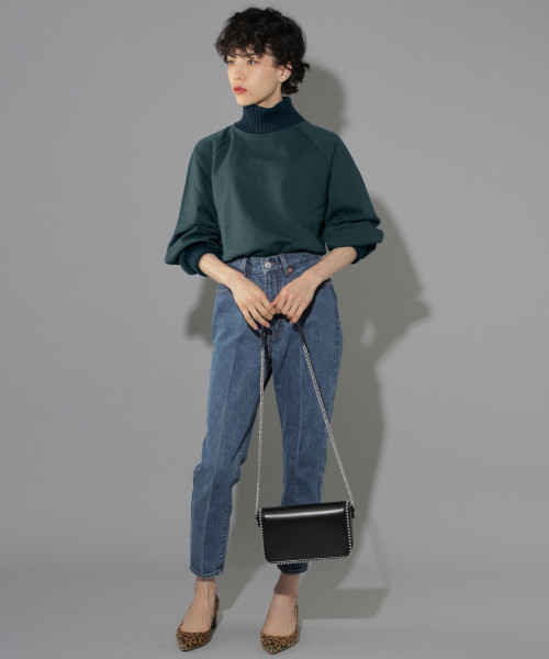 PAGEBOY(ページボーイ)の「リブハイネック裏毛スウェットプルオーバー(スウェット・レディース・ブラック/オフホワイト/グリーン/モカ/パープル・FREE)」の18枚目の写真