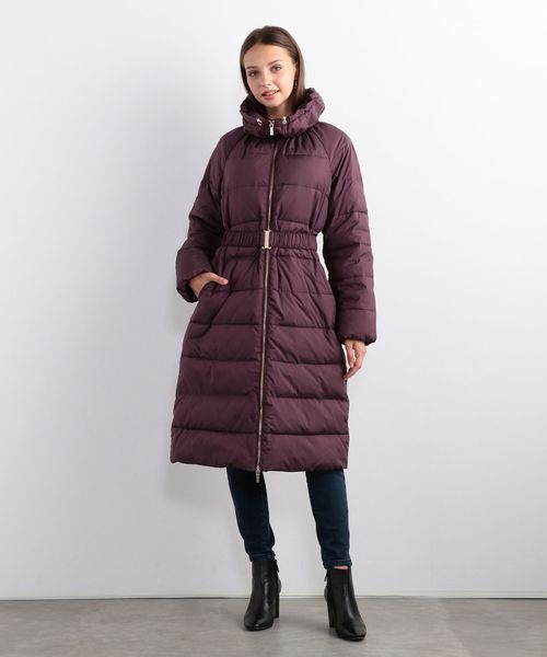 ARMANI EXCHANGE（アルマーニエクスチェンジ）の「【A|Xアルマーニ エクスチェンジ】ベルト付き　中わた入りロングコート（ダウンジャケット/コート・レディース・ブラック/ワイン・SMALL/MEDIUM/X-SMALL/LARGE）」の5枚目の写真