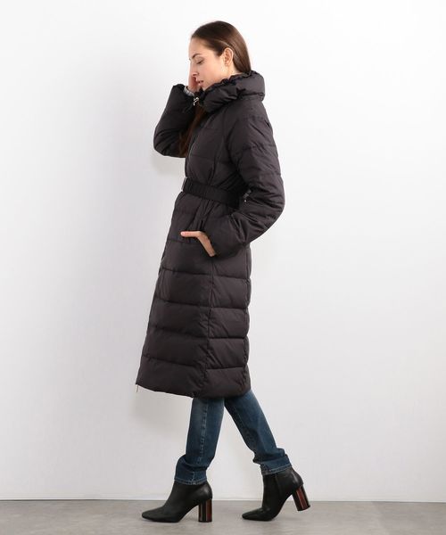 ARMANI EXCHANGE（アルマーニエクスチェンジ）の「【A|Xアルマーニ エクスチェンジ】ベルト付き　中わた入りロングコート（ダウンジャケット/コート・レディース・ブラック/ワイン・SMALL/MEDIUM/X-SMALL/LARGE）」の8枚目の写真