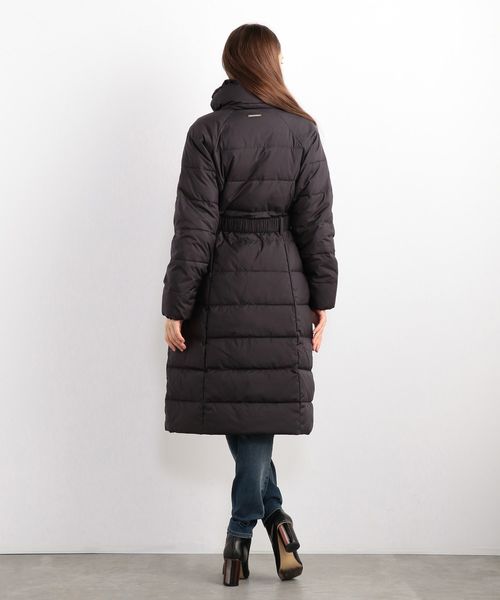 ARMANI EXCHANGE（アルマーニエクスチェンジ）の「【A|Xアルマーニ エクスチェンジ】ベルト付き　中わた入りロングコート（ダウンジャケット/コート・レディース・ブラック/ワイン・SMALL/MEDIUM/X-SMALL/LARGE）」の12枚目の写真