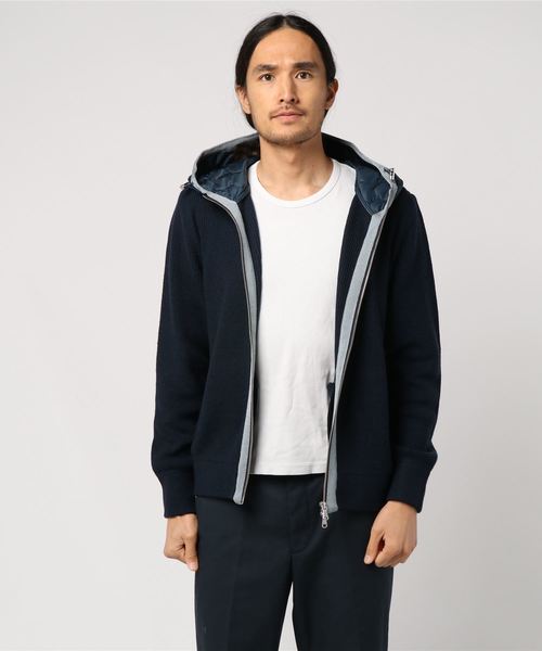 DESIGNWORKS(デザインワークス)の「中綿キルトステッチドッキングブルゾン(カーディガン/ボレロ・メンズ・カーキ/ネイビー/ブラック・S/M/L)」の3枚目の写真