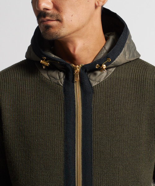 DESIGNWORKS(デザインワークス)の「中綿キルトステッチドッキングブルゾン(カーディガン/ボレロ・メンズ・カーキ/ネイビー/ブラック・S/M/L)」の8枚目の写真