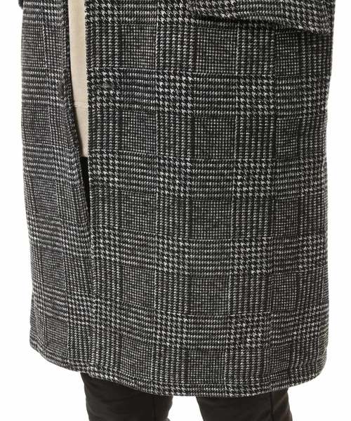 TopIsm（トップイズム）の「ニットフリースロングチェスターコート（チェスターコート・メンズ・ブラック/グレー/チェック・M/L/LL）」の13枚目の写真