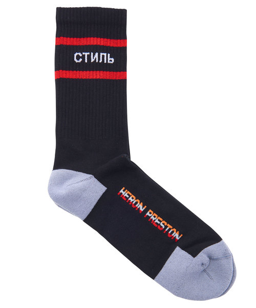 HERON PRESTON（ヘロンプレストン）の「HERON PRESTON “CTNMB”リブソックス（ソックス/靴下・メンズ・ブラック・FREE）」の4枚目の写真